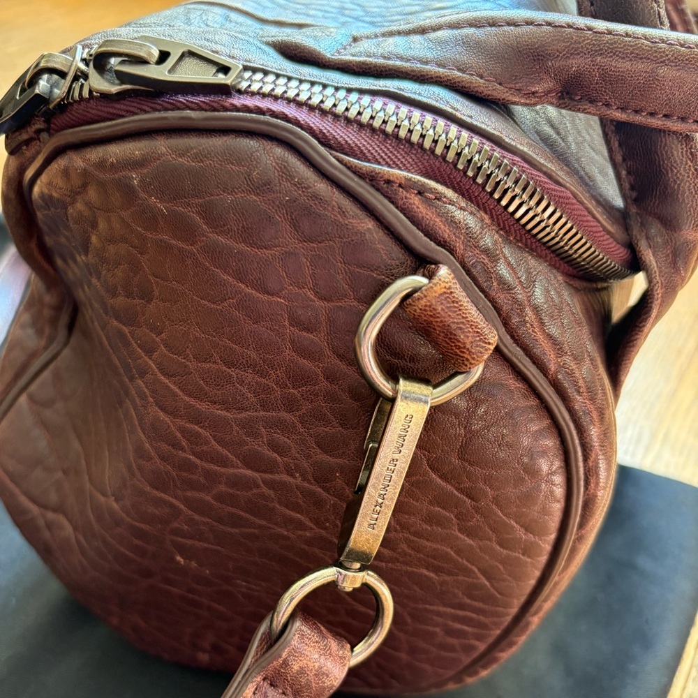 Alexander Wang Rocco Bag , Burgundy with Silver-Toned Hardware, Studded bottom. - Picture 5 of 14
